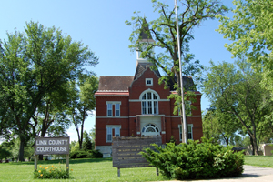The Linn County Courthouse in Mound City, Kansas