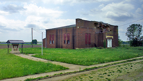 Old gymnasium in Dunlap, Kansas