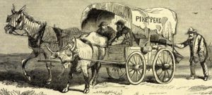 Pike’s Peakers Crossing the Plains by Albert Bierstadt, 1859.