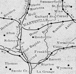 Marshal County, Kansas Historic Map