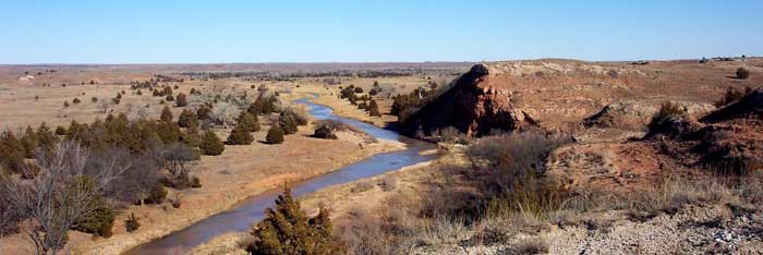 Salt Fork of the Arkansas River in Oklahoma by the Department of Interior.