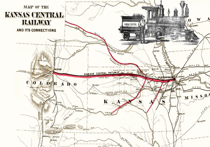 Kansas Central Railway Map