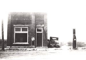 The Latimer Bank failed during the Great Depression and was later utilized as a grocery store.