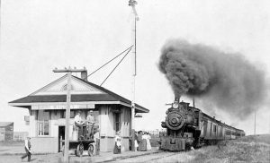Missouri Pacific Railroad at Wilsey, Kansas.