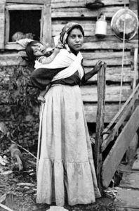 Cherokee woman and child.