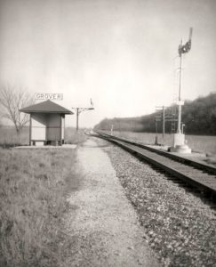 Atchison, Topeka & Santa Fe Railroad tracks at Grover, Kansas.