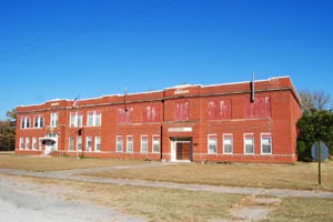 Old High School in Fall River, Kansas by Kathy Alexander.