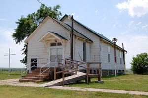 Christian Church, Reece, Kansas by Kathy Weiser-Alexander.