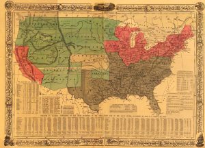 United States map, 1856