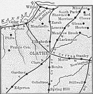 Johnson County, Kansas historical map.