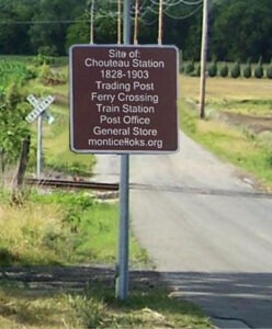 Chouteau Station Marker courtesy Monticello Community Historical Society