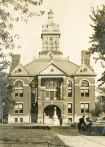 The first Johnson County Courthouse was built in 1892.