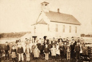 Monticello, Kansas School, about 1900.
