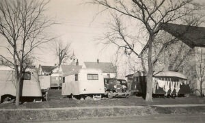 Trailers in De Soto, Kansas, 1942, courtesy Lawrence Journal World.