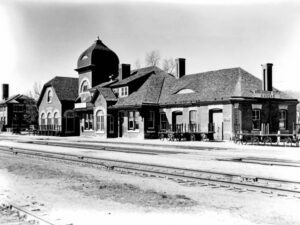 Atchison, Topeka & Santa Fe Railroad Depot, Arkansas City, Kansas.