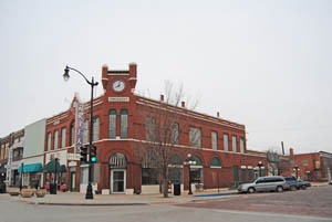 Business buildings in Arkansas City, Kansas by Kathy Alexander.