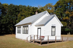 Clay Center one-room schoolhouse in Butler County, Kansas by Kathy Alexander.
