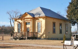 Wabaunsee Grammar School in Wabaunsee, Kansas courtesy Kansas Historical Society.