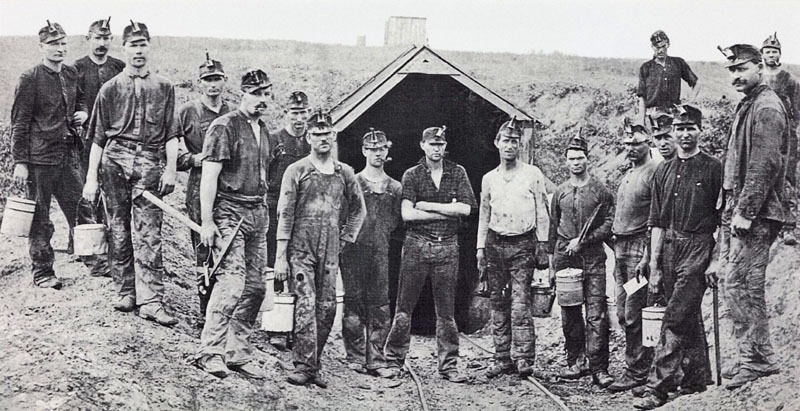 Crawford County, Kansas miners in the early 1900s.
