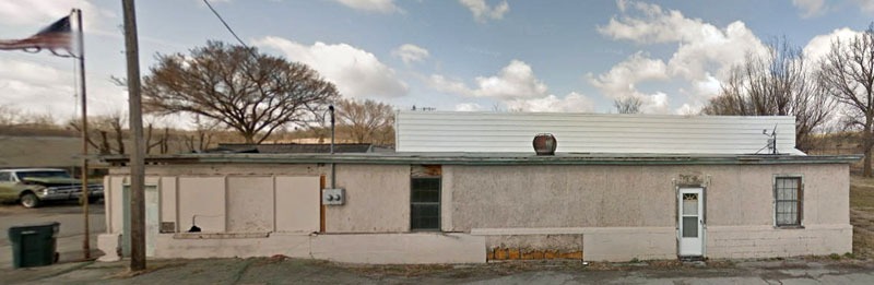 Old business building in Croweburg, Kansas courtesy Google Maps.