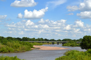Arkansas River in Hutchinson, Kansas by Kathy Alexander.