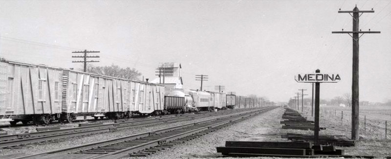 Union Pacific Railroad Signboard in Medina, Kansas, by H. Killam, 1956.