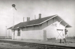 Union Pacific Railroad depot in Collyer, Kansas.
