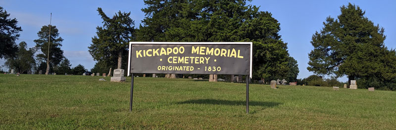 Kickapoo Memorial Cemetery in Leavenworth County, Kansas.