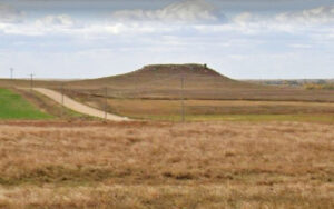 Roundmound in Trego County, Kansas courtesy Google Maps.