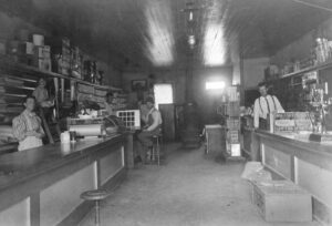 Massey Store Interior in Iowa Point, Kansas about 1900.
