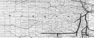 Kansas City, Lawrence, and Southern Kansas Railroad Map