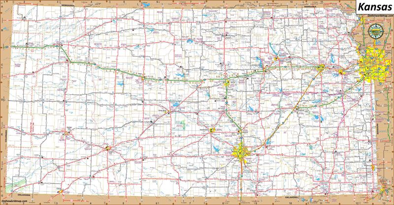 Kansas Detailed Map