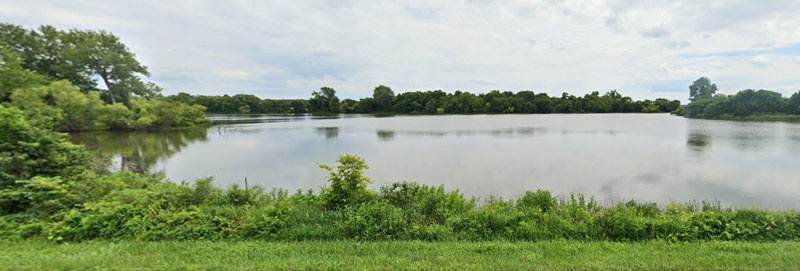 Carbondale Lake in Osage County, Kansas, courtesy Google Maps.