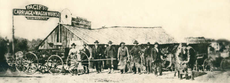 Carriage & wagon shop in Quindaro, Kansas.