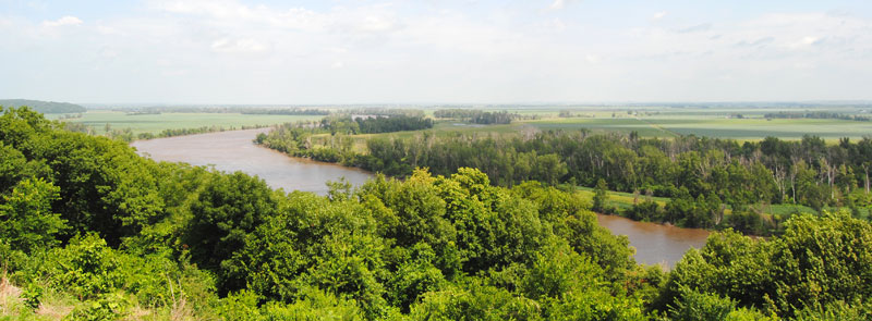 Missouri River from the White Cloud, Kansas Overlook by Kathy Alexander.