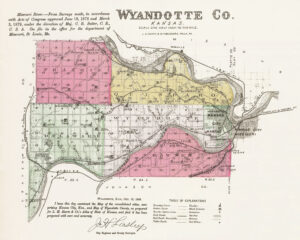 Wyandotte County, Kansas, Map by L.H. Everts & Co., 1887.