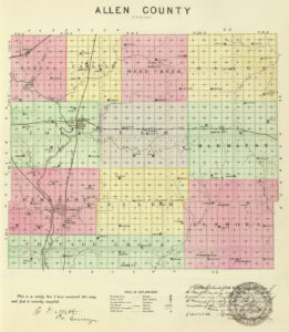 Allen County, Kansas, L.H. Everts Co., 1887.