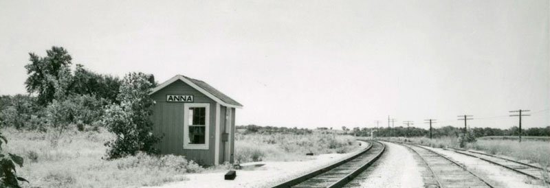 Anna box depot in Pawnee Station, Kansas by H. Killam, 1959.