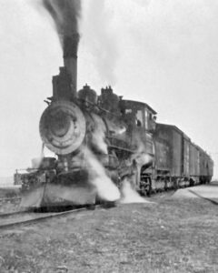 Atchison, Topeka & Santa Fe Railroad in Barnard, Kansas.