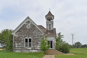 Old Baptist Church in Carolton, Kansas by Kathy Alexander.