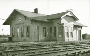 Atchison, Topeka & Santa Fe Railroad at Cedar Point, Kansas.