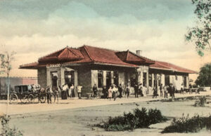 Atchison, Topeka & Santa Fe Railroad Depot in El Dorado, Kansas.