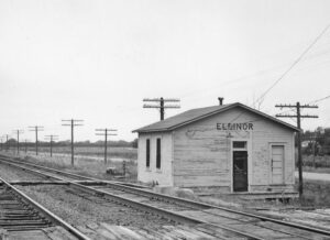 Ellinor, Kansas Depot by H. Killam, 1964.