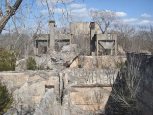 Remains of the cement plant in Mildred, Kansas courtesy Urban Exploration Resource