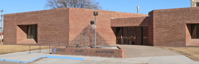 Greeley County, Kansas Courthouse in Tribune, courtesy Wikipedia.