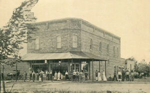 Store and lodge hall in Hiattville, Kansas.