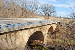 Double arch bridge over Spillman Creek in Lincoln County, Kansas by Kathy Alexander.