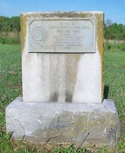 Marmaton Massacre marker in Bourbon County, Kansas.