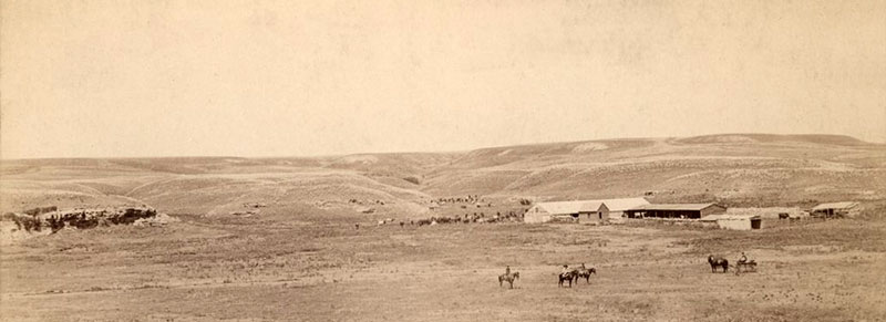 William Bell Sutton Ranch in Russell County, Kansas, 1887.