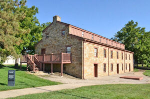 Pottawatomie Baptist Mission in Topeka, Kansas courtesy Wikipedia.